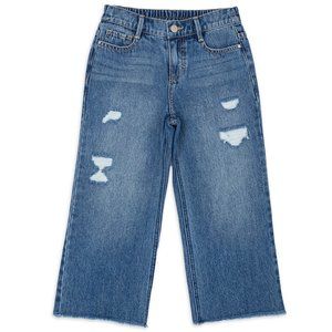 Big Girls Denim Cropped Wide Leg Jean 14-16